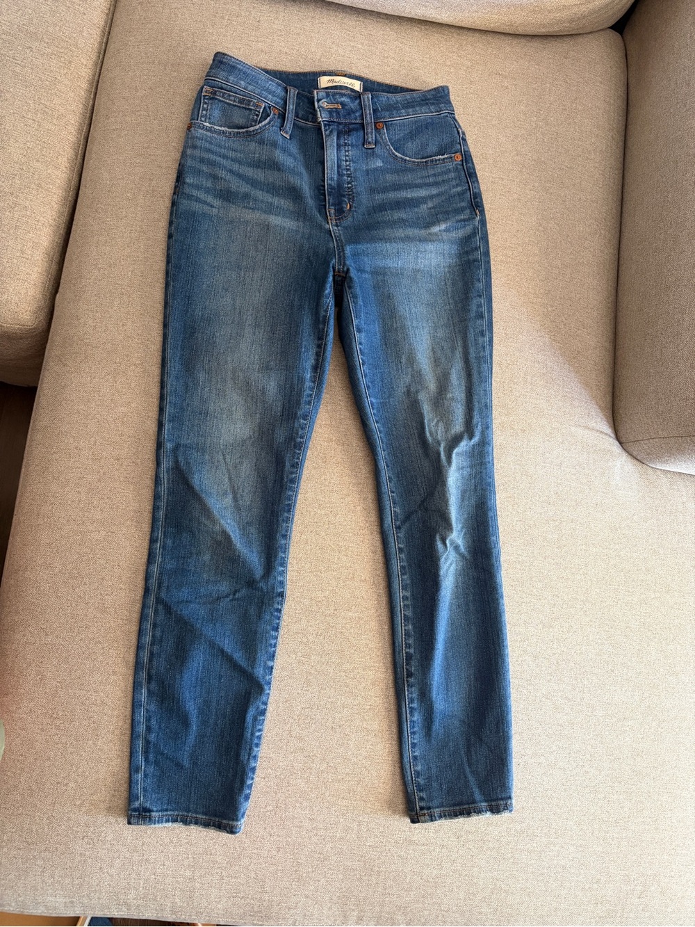 Madewell Dark Blue Straight-Leg Jeans